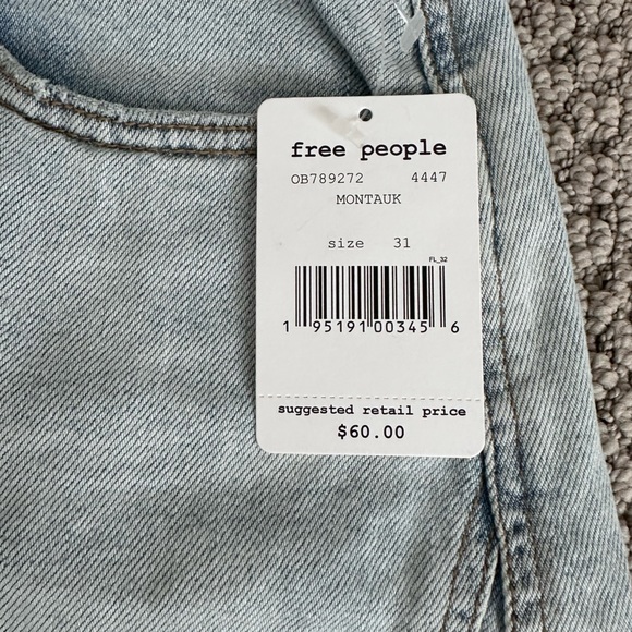 Free People Distressed Denim Mini Skirt - Picture 4 of 4